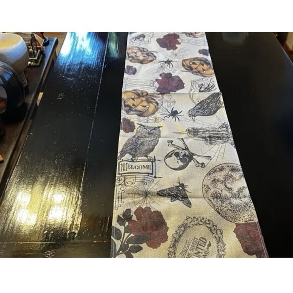 Halloween Table Runner Decorative Cloth Haunted Decoration Holiday Home Decor - Picture 5 of 16